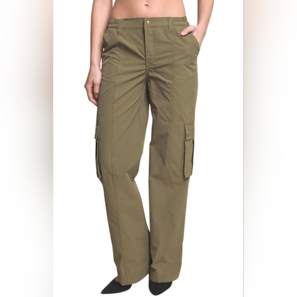 #186 🛑38 L Boho Cargo Pants with Elastic Waist and Side Pockets - Picture 3 of 4
